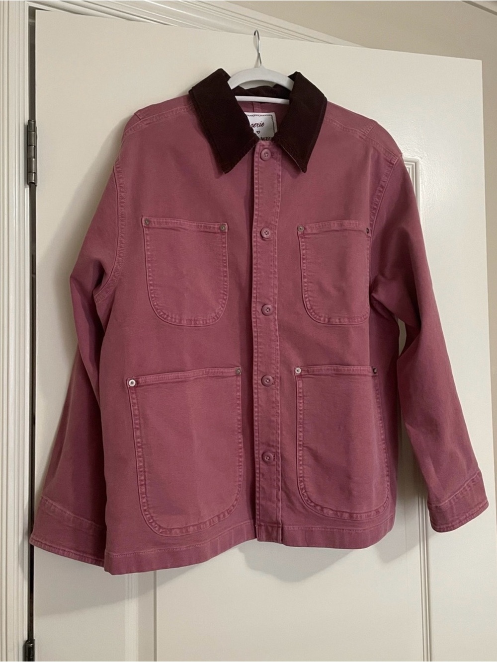 Aerie x Emily + Meritt Barn Jacket with Dark Brown Collar